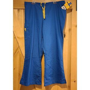 New! WonderWink Origins Women's 2X Petite Drawstring Flare Leg Scrub Pants-5026
